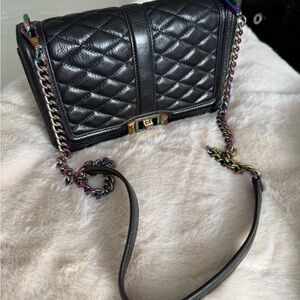 Rebecca Minkoff Quilted Black Leather Shoulder Bag